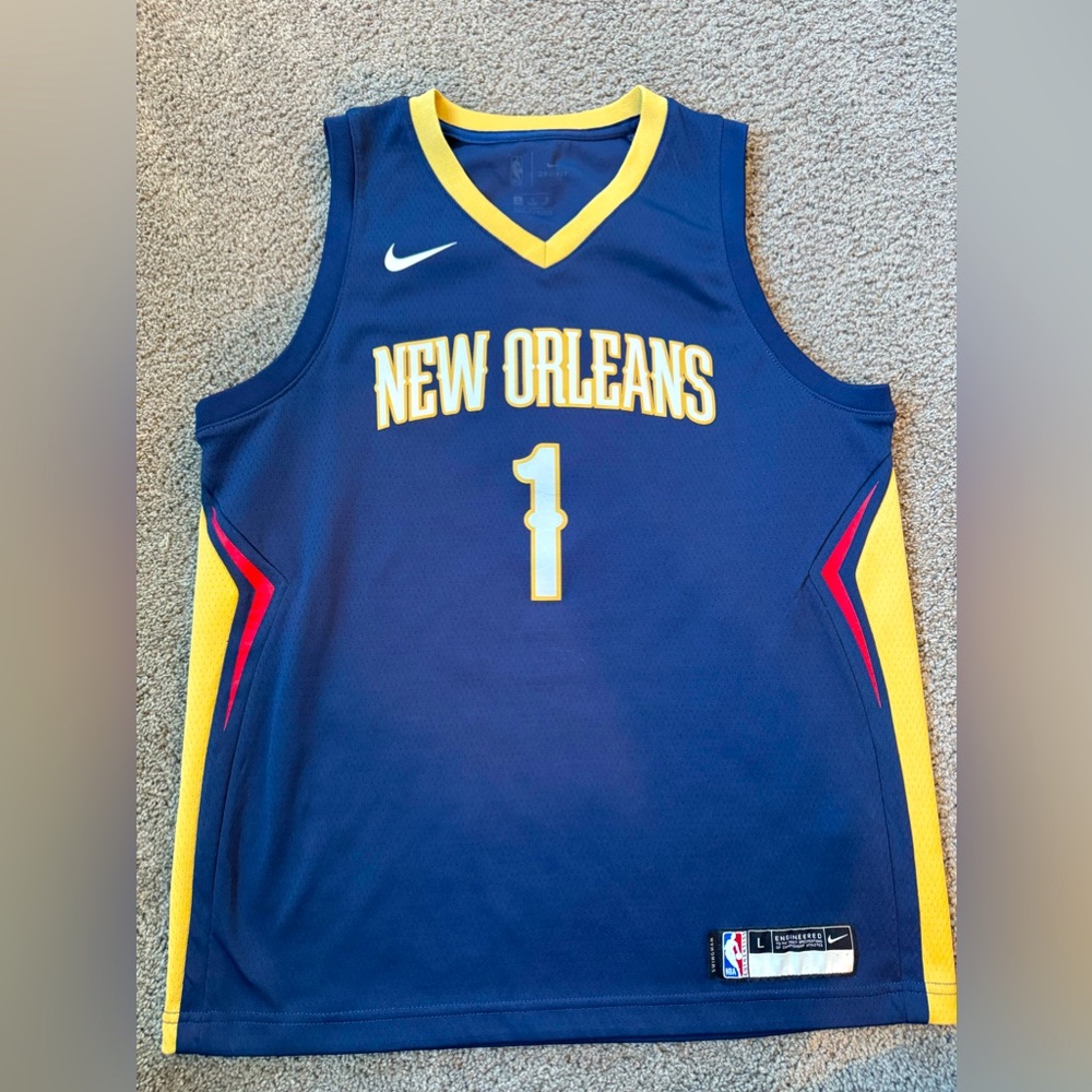 New Orleans Pelicans Zion Williamson Basketball Jersey Boys Large